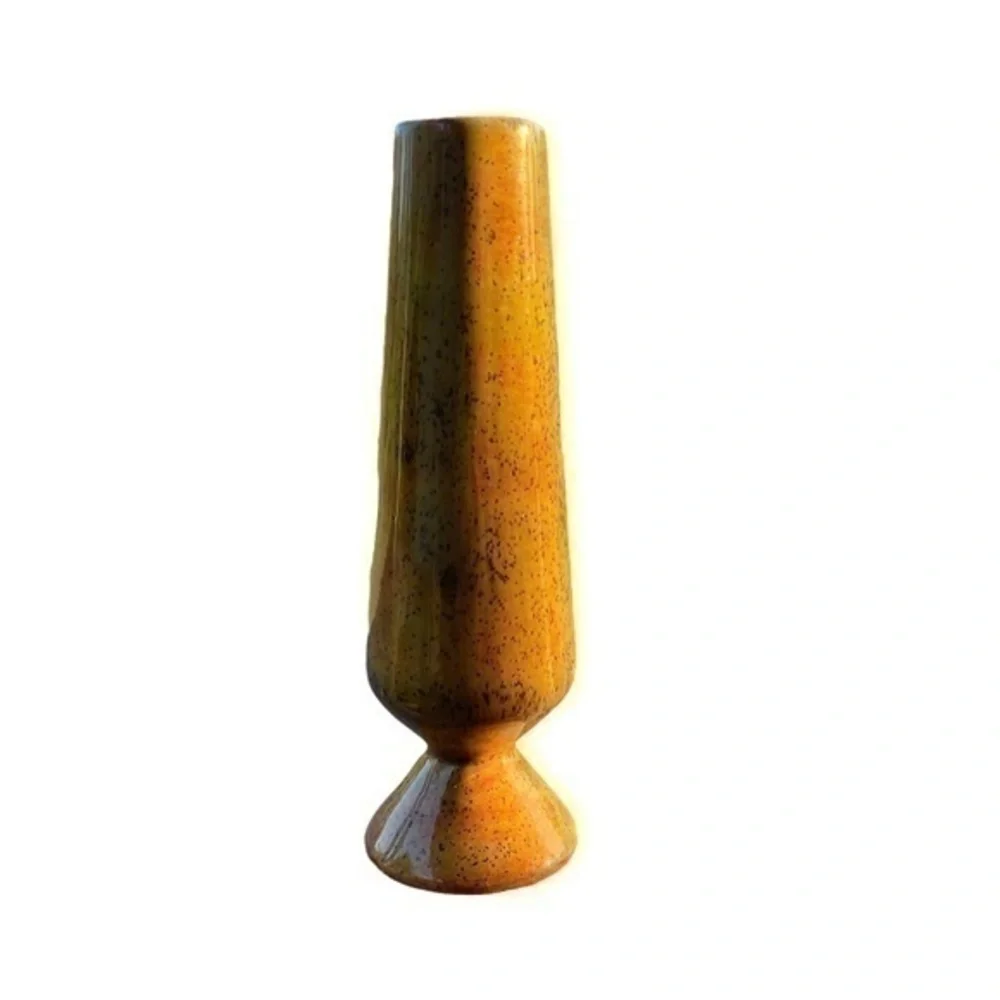 Pottery Bud Speckle Vase Signed ADA